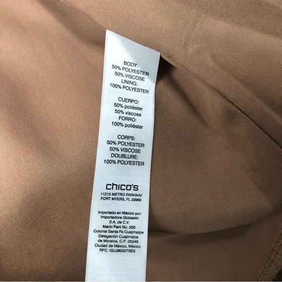 Chico’s Copper Brown Textured Jacquard Jacket women’s Chico’s Size 2; US Size L - Picture 6 of 11